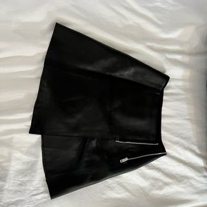 Rag & Bone A-line Wrap Skirt 100% lamb leather